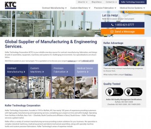 2015 Screenshot of Keller Technology's new website