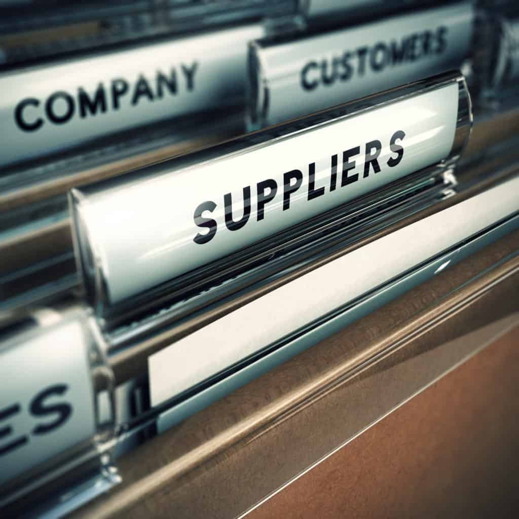 Suppliers Tab in File System